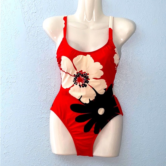 Diva Studio Women’s Bathing Suit Floral SZ 6 - Picture 1 of 4